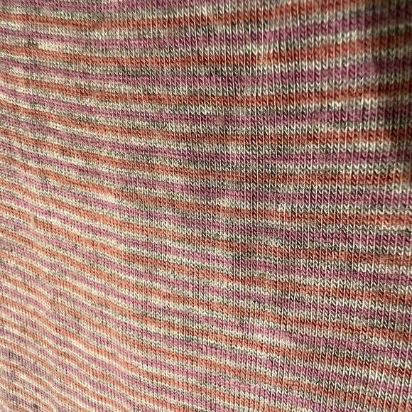 Bobeau Blush Pink Blended Stripe Print Stretchy Rayon Top - Picture 8 of 14